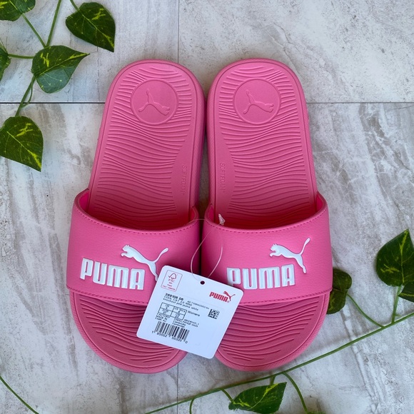Puma Shoes - Women’s Hot Pink Puma Slides Size 6 8 Slip On Sandals Slippers Cool Cat 2.0 Y2K